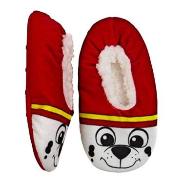 Imagem de PAW Patrol Marshall Meias de chinelo para meninos (tamanho: 4T-5T), Vermelho, Shoe Size: 8-11