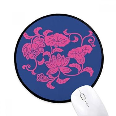 Imagem de Tapete de mouse de cultura japonesa com flores vermelhas para computador