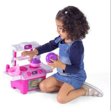 Imagem de Mini Cozinha Brinquedo Infantil Com Fogao + Talheres E Acessorios Mini