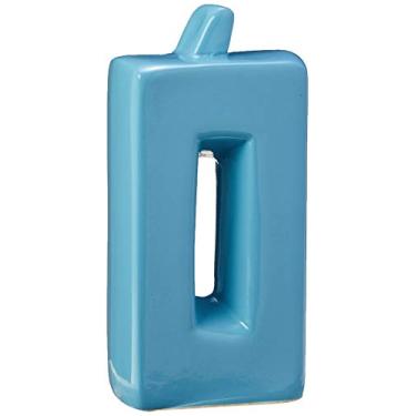 Imagem de Letra Ó Decorativa Com Acento Ceramicas Pegorin Azul Bebe