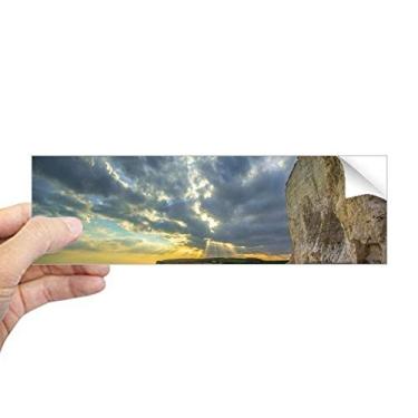 Imagem de DIYthinker Adesivo retangular para para-choque com imagem da natureza da ciência da água do oceano, céu e nuvem para janela