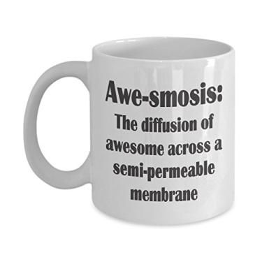 Imagem de SpreadPassion Caneca de biologia - Impressionante: a difusão de incrível através da membrana semipermeável - presente para biólogo, ideia de presente de cesta de aniversário e Natal