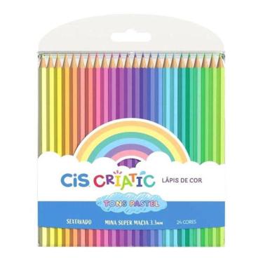 Imagem de Lápis de Cor Criatic - Tons Pastel - 24 cores da Cis Ref 60.0201