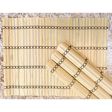 Imagem de jogo americano para mesa BEJE conjunto esteira descanso para prato 4 UNIDADES cozinha