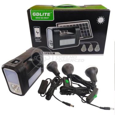 Imagem de Kit Lanterna Placa Solar Carregador Portatil Energia Nº 14