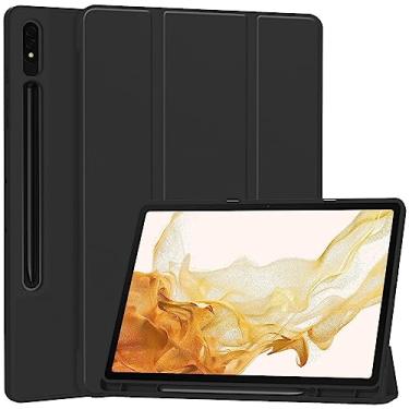 Imagem de Capa para tablet Estojo inteligente Slim Case Compatível com Samsung Galaxy Tab S9 Plus Estojo de 12,4 polegadas com suporte para S Pen integrado, estojo protetor para visualização em vários ângulos c