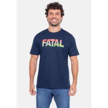 Imagem de Camiseta Fatal Estamp Snc Marinho Navy Hipnose