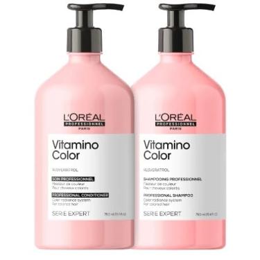Imagem de Kit L'Oréal Vitamino Color Shampoo 750ml + Condicionador 750ml