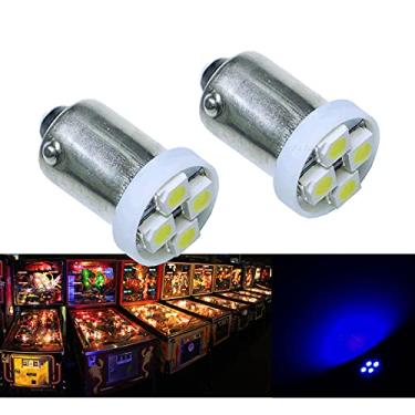 Imagem de PA Lâmpada LED 10 pçs #1893 #44 #47 #756 #1847 BA9S 4SMD LED baioneta pinball máquina lâmpada -6,3V