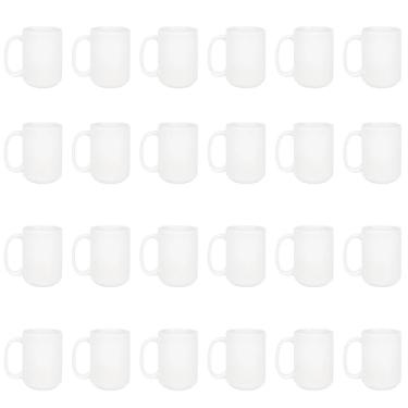 Imagem de MAIKESUB Canecas de sublimação em branco 425 g canecas de café de sublimação de cerâmica branca canecas a granel para 24 peças Caneca branca revestida em branco caneca de sublimação em branco DIY