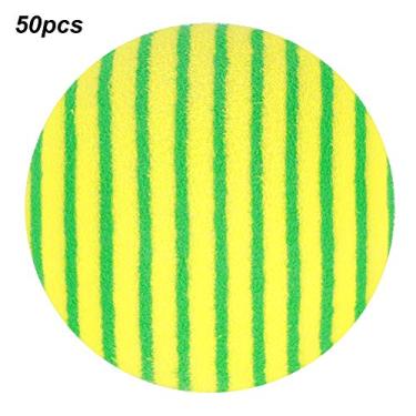 Imagem de Bola de Listra de Golfe de 50 Peças, Bola de Golfe Leve de EVA, Bolas de Espuma de Golfe para Prática Interna, Design de Listras para Prática Interna, (Bola listrada
