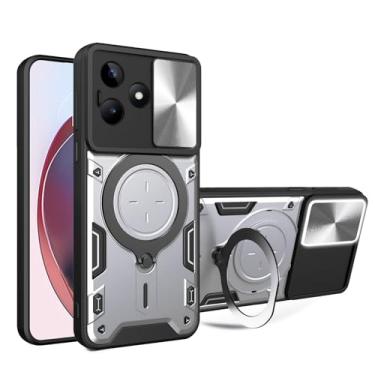 Imagem de Elubugod Compatível com capa Itel S23+, com capa de lente de câmera deslizante compatível com Itel S23+ S681LN capa prata