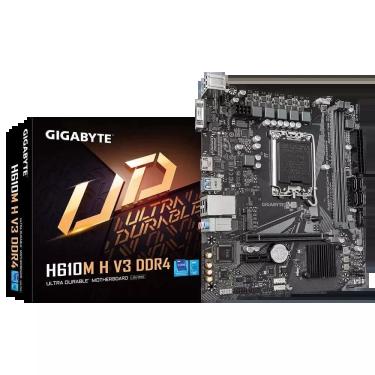 Imagem de Placa Mae Gigabyte INTEL H610M H V3 MATX LGA 1700 M.2 NVME 2XDDR4 MAX. 64GB 1X D-SUB 1X HDMI 2XUSB