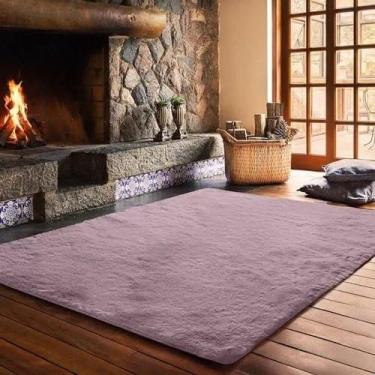 Imagem de Tapete Pele De Coelho Antiderrapante Melody 200x250 - Jolitex - Rosa - 200x250cm