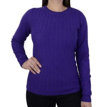 Imagem de Blusa Feminina Facinelli By Mooncity Tricot Violeta Escuro - 651118-Feminino