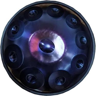 Imagem de 9/10 nota handpan tambor 22 Polegada em d menor mão tambor percussão de aço com suporte handpan e saco handpan macio, roxo, 10 notas
