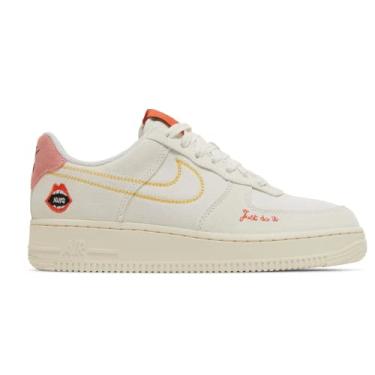 Imagem de Nike Womens Air Force 1 07 Low Leather Synthetic Coconut Milk Light Curry Trainers 5.5 US