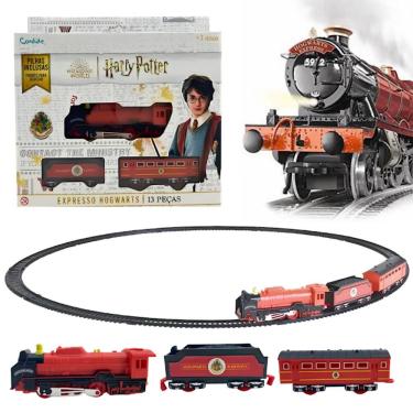 Imagem de Ferrorama Harry Potter Trem Expresso Hogwarts Locomotiva Com Luz Trenzinho a Pilha