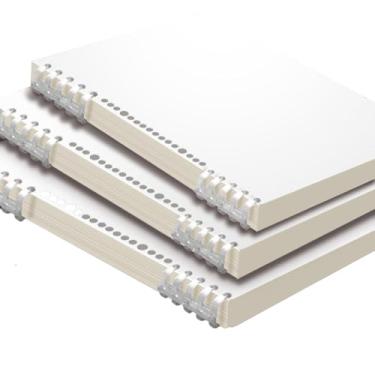 Imagem de Joucien 1 unidade - Pasta de folhas soltas para estudantes, caderno de folhas soltas destacável e não confortável à mão, caderno artístico de estilo minimalista-1 conjunto (branco)-A4 (linha