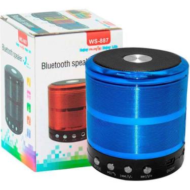 Imagem de Caixa De Som Bluetooth Pendrive, Cartão Sd Rádio - Azul - Inova