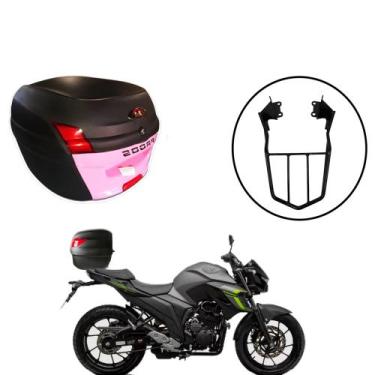 Imagem de Baú Bauleto 34 Litros Awa Pross + Bagageiro Fz25 18 - 23, Rosa