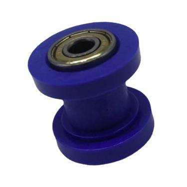Imagem de Pegciuho Tensor de Polia de Rolo de Corrente Universal Genérico de 8 Mm, Ajustador de Rolo de Corrente, Guia de Roda para Mountain Bike, Azul