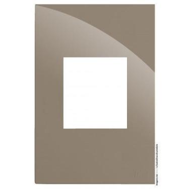 Imagem de Placa 2 Modulos Juntos Sem Suporte 4X2 Recta Fendi Gloss - Blux Recta 