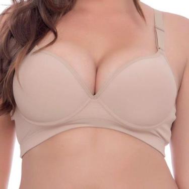Imagem de Soutien Plus Size Sutiã Tamanho Extra Grande Corpo Nú 5051, Marrom, 54