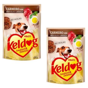 Imagem de Ração Úmida Cães  Keldog Carneiro Brócolis e Linhaça 100g 2u - Kelco