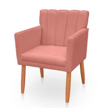 Imagem de Poltrona Cadeira para Sala Confortável e Reforçada Carol Suede - Belar