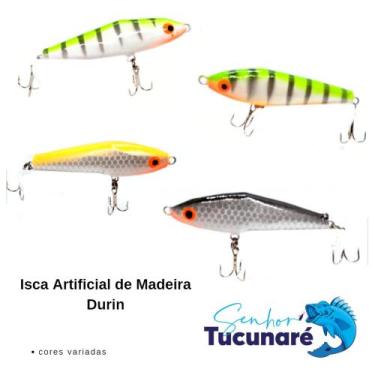 Imagem de Isca Artificial de Madeira Durin - Senhor Tucunaré Pescas, 08 cm