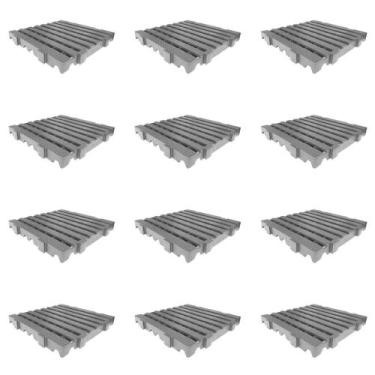 Imagem de Kit 12un Estrado para Câmara Frigorífica Reforçado Croplastic 40x40x4,