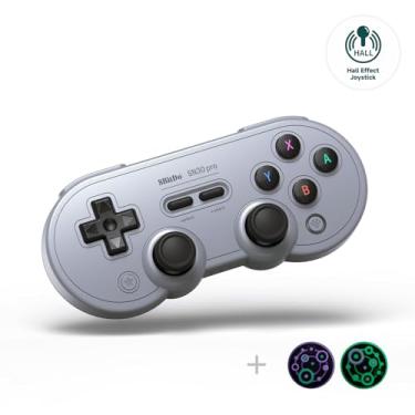 Imagem de 8Bitdo Sn30 Pro Wireless Bluetooth Controller, Hall Effect Joystick Update, Retro Gamepad for Switch, PC, Steam Deck, Android, Raspberry PI, iPhone, iPad, macOS and Apple TV (Gray Edition)