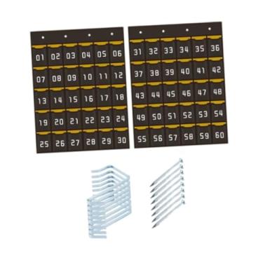 Imagem de Ｂｅｓｇａ Organizador de Bolso para Sala de Aula, Suporte para Calculadora E Cartões, Pendurado Na Parede, 60 Bolsos Cinza
