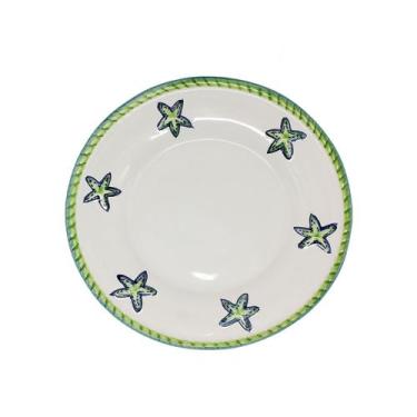 Imagem de Prato Sobremesa de Cerâmica Mar Relevo Estrela Verde 23,5cm - Luiz Sal
