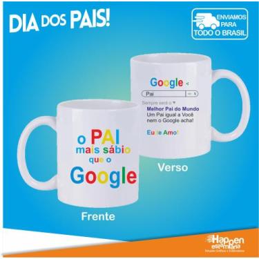 Imagem de Caneca de Cerâmica - O Pai mais Sábio que o Google - Happen Estamparia