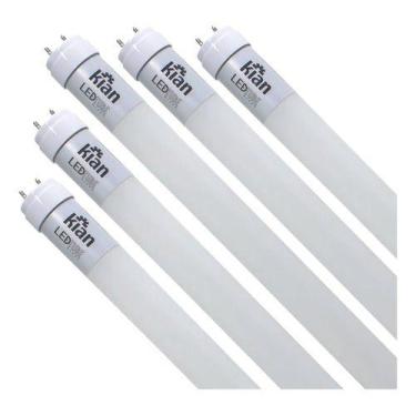 Imagem de Kit 5 Lâmpadas Led Tubular 60cm 9w Branco Frio Kian, 110V/220V