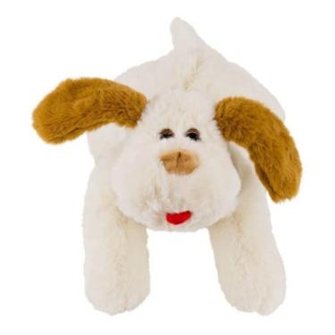 Imagem de Cachorro Branco Brincando 31cm - Pelúcia - Foffy
