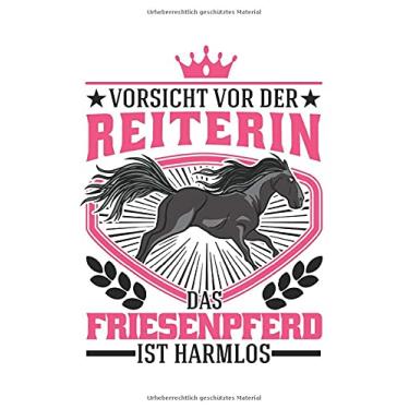 Imagem de Friesenpferd Notizbuch: Friesenpferd Reiterin Friese Pferd / 6x9 Zoll / 120 ausfüllbare Seiten Seiten