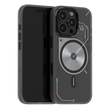 Imagem de Aulumu Capa térmica magnética A16 para iPhone 16 Pro | Controle atualizado da câmera | Tecnologia IMD | Compatível com Magsafe | Envoltório completo | Cinza translúcido ao toque