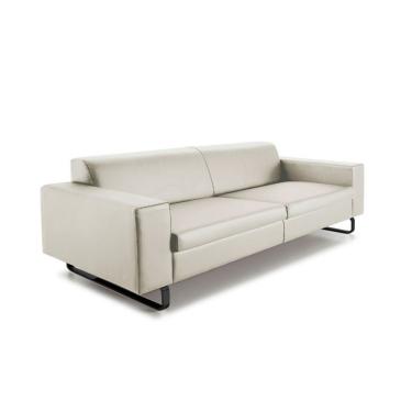 Imagem de Sofá 3 Lugares Otto Revestimento Sintético Gelo 185 cm