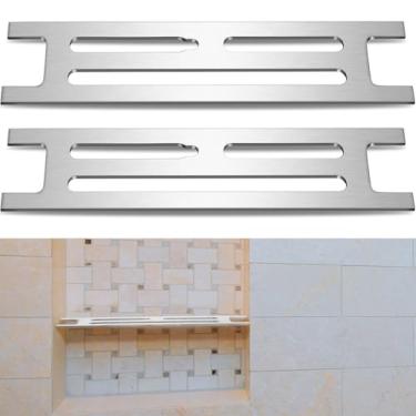 Imagem de Teenyyou 2 prateleiras de nicho de chuveiro para nichos pré-fabricados de 30,5 cm, serve para linha de argamassa de 1/20.3 cm, prateleira de chuveiro de aço inoxidável 316 escovado de grau marinho