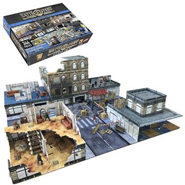 Imagem de Battle Systems Conjunto central Urban Apocalypse Terrain City Block – 28-35 mm RPG/Wargames 40k Crisis Protocol Modern Zombies Card Scenery
