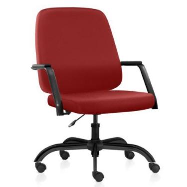 Imagem de Cadeira Executiva Diretor Base Giratória Hub F02 Sintético Vermelho - 