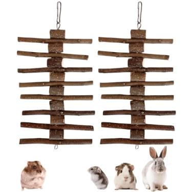 Imagem de Brinquedos de madeira de maçã natural para coelho e ratos para animais de estimação, brinquedo para mastigar coelho, semicírculo, hamster, brinquedo engraçado para mastigar, brinquedo molar, espetos