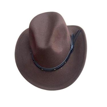 Imagem de Chapéu country Western Cowboy hat unisex aba pequeno fita em Couro, La