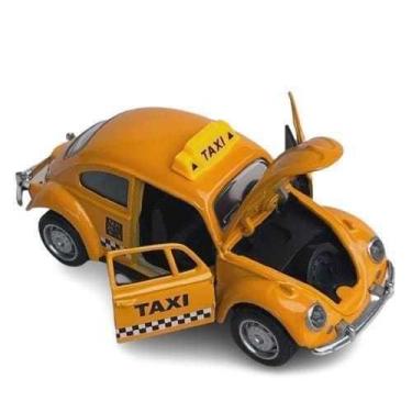 Imagem de Super Carrinho Miniatura Metal Taxi Fusca Decoração Coleção - Sweet Ho