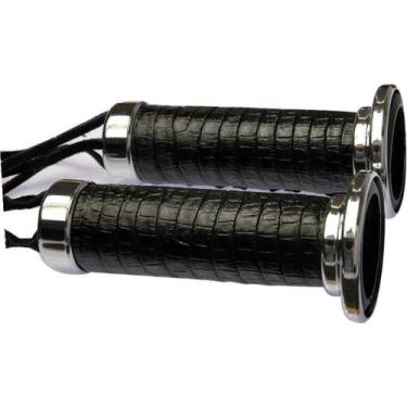 Imagem de Manopla Para Motos Custom Couro Preto 25Mm 1 Universal - Gilimoto