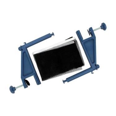 Imagem de Vaveren Conjunto de postes para rede de tênis de mesa, suporte de malha para pingue-pongue, equipamento de substituição para adultos, braçadeira de rede para, Azul Escuro