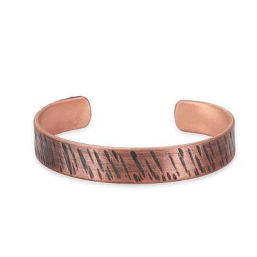 Imagem de Pulseira feita à mão de cobre puro para mulheres e homens - Pulseira de cobre mais espessa para alívio da dor e alívio do estresse - Pulseiras de cobre esculpidas ajustáveis para caber em pulsos de